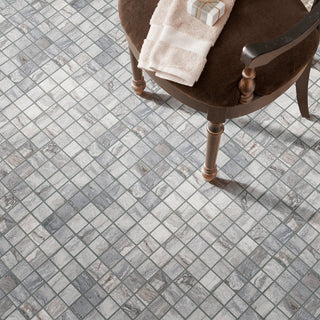 Carbon Gray - 2x2 Bernini Carbone Travertine-Look Matte Smooth Porcelain Tile