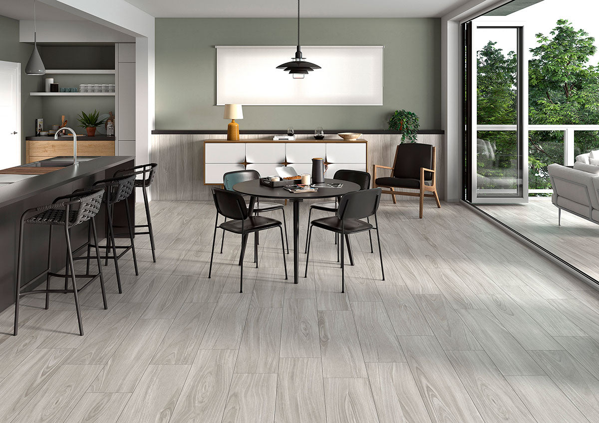 10x40 Braxton Grigia Wood-Look Matte Smooth Porcelain Tile