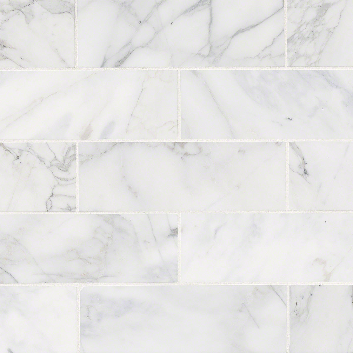 4x12 Calacatta Natural-Look Honed Smooth Marble Tile