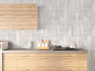 Blue Gray - 4x12 Natural Honed Smooth Marble Tile