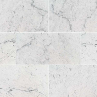 Soft Gray - 12x24 Carrara Natural-Look Polished Smooth Marble Tile