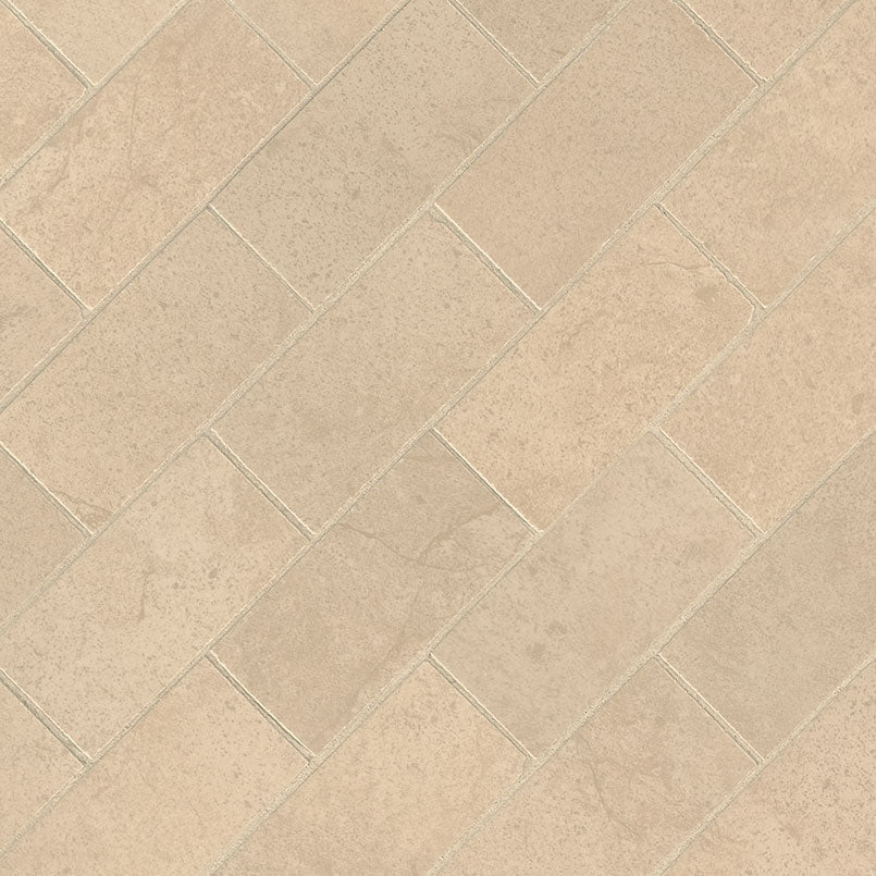 2x4 Aria Cremita Mosaic Stone-Look Polished Smooth Porcelain Tile