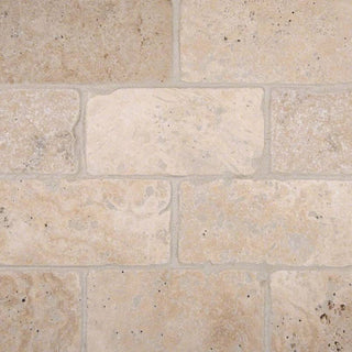 Light Beige - 3x6 Bologna Patterned Natural-Look Matte Smooth Travertine Tile