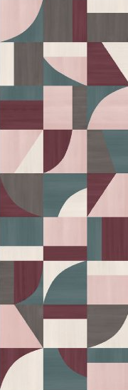 15x48 Eclettica Abstract-Pattern Mixed Color Matte Smooth Porcelain Tile