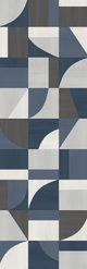 15x48 Eclettica Abstract-Pattern Mixed Color Matte Smooth Porcelain Tile