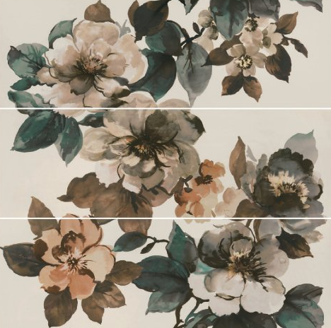 48x48 Eclettica Flower Print Matte Smooth Porcelain Tile