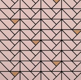 Light Pink - 16x16 Eclettica Herringbone Mosaic Mixed-Color Matte Smooth Porcelain Tile