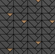16x16 Eclettica Herringbone Mosaic Mixed-Color Matte Smooth Porcelain Tile