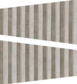 8x13 Terratech Linear Mosaic Mixed-Color Matte Textured Porcelain Tile