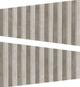 8x13 Terratech Linear  Mosaic Concrete-Look Matte Textured Porcelain Tile Light Taupe