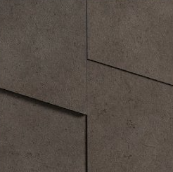 11x11 Terratech  Mosaic Concrete-Look Matte 3D-Geometric Porcelain Tile Dark Gray