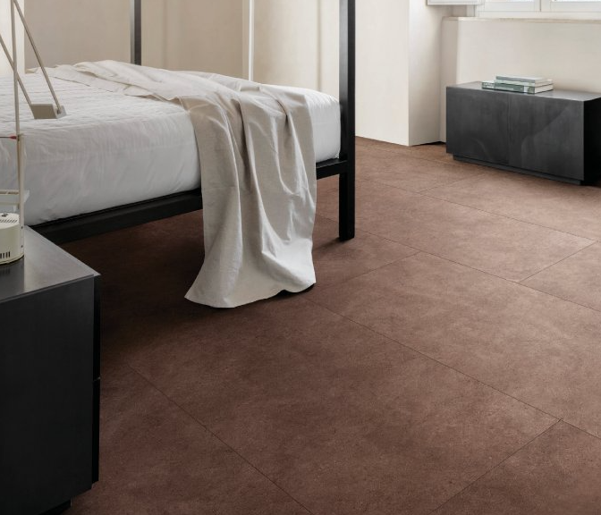 12x24 Terratech  Natural Concrete-Look Matte Smooth Porcelain Tile Dark Brown