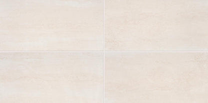10x14 Cove Creek  Natural Stone-Look Matte Smooth Porcelain Tile Off White