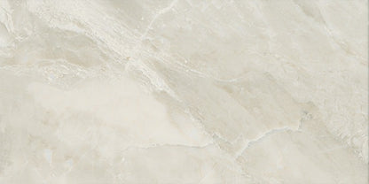 10x14 Mirasol  Natural Marble-Look Glossy Smooth Ceramic Tile White Gray