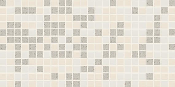 1x1 Unglazed Mosaics Random Pattern  Mosaic Mixed-Color Matte Smooth Porcelain Tile Cream Beige