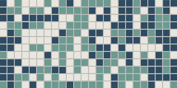 1x1 Unglazed Mosaics Random Pattern  Mosaic Mixed-Color Matte Smooth Porcelain Tile Light Green