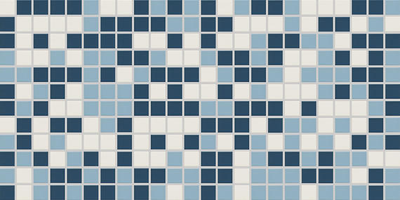 1x1 Unglazed Mosaics Random Pattern  Mosaic Mixed-Color Matte Smooth Porcelain Tile Light Blue