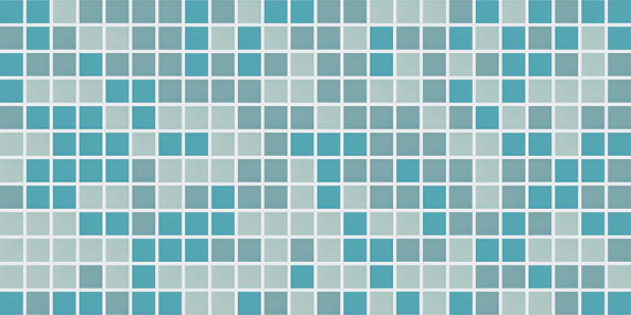 1x1 Unglazed Mosaics Random Pattern  Mosaic Mixed-Color Matte Smooth Porcelain Tile Teal