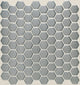 12x12 Metallica Hexagon  Mosaic Metallic-Look Satin Smooth Metal Tile Silver Gray