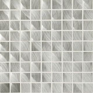 12x12 Structure Mosaic Metallic-Look Satin Polished Metal Tile