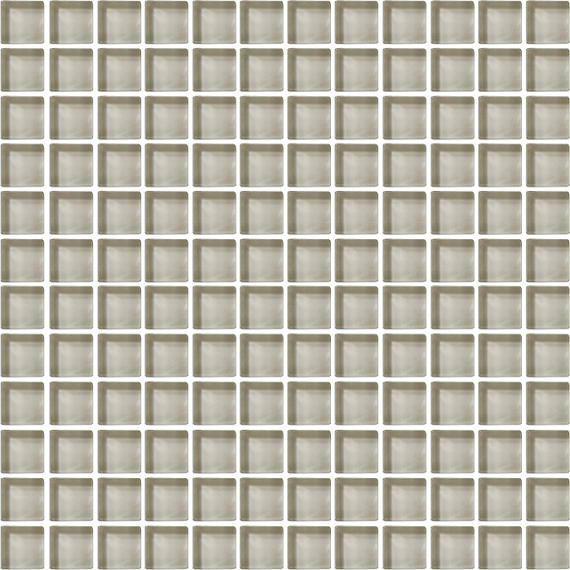 1x1 Color Wave Straight Joint  Mosaic Solid-Color Glossy Smooth Glass Tile Beige