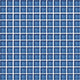 1x1 Color Wave Straight Joint  Mosaic Solid-Color Glossy Smooth Glass Tile Blue
