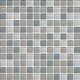 1x1 Color Wave Straight Joint  Mosaic Mixed-Color Glossy Smooth Glass Tile Gray & Beige