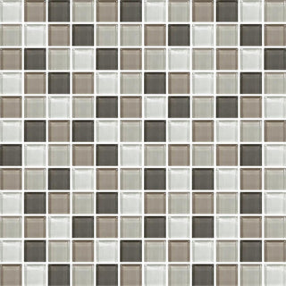 12x12 Color Wave Straight Joint Mosaic Mixed-Color Glossy Smooth Glass Tile
