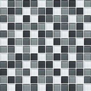 12x12 Color Wave Straight Joint Mosaic Mixed-Color Glossy Smooth Glass Tile