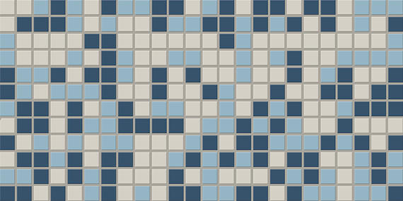 1x1 Keystones Straight Joint  Mosaic Mixed-Color Matte Smooth Porcelain Tile Berry Blend