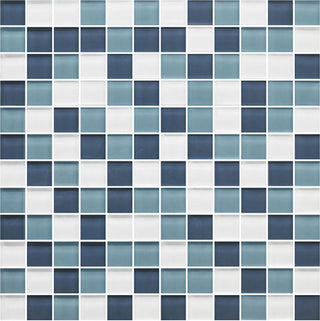 12x12 Color Appeal Mosaic Mixed-Color Glossy Smooth Glass Tile