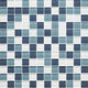 1x1 Color Appeal  Mosaic Mixed-Color Glossy Smooth Glass Tile Ocean Blue