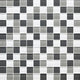 1x1 Color Appeal  Mosaic Mixed-Color Glossy Smooth Glass Tile Charcoal Gray
