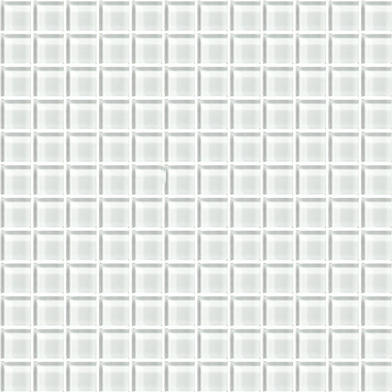 1x1 Color Appeal  Mosaic Solid-Color Glossy Smooth Glass Tile Pearl White