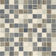 1x1 Uptown Glass Straight Joint Mosaic Mixed-Color Glossy Smooth Glass Tile Graphite Blue