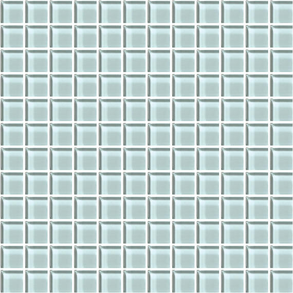 1x1 Color Appeal  Mosaic Solid-Color Glossy Smooth Glass Tile Light Gray