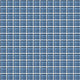 1x1 Color Appeal  Mosaic Solid-Color Glossy Smooth Glass Tile Steel Blue