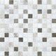 12x12 Decorative Accents Straight Joint  Mosaic Mixed-Material Look Honed Smooth Marble Tile White & Gray