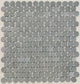 12x12 Metallica Circle  Mosaic Metallic-Look Satin Smooth Metal Tile Silver Gray