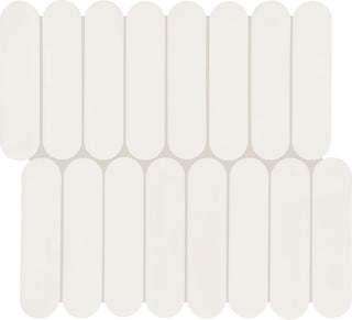 13x12 Artefino Element Oval Mosaic Solid-Color Matte Smooth Ceramic Tile