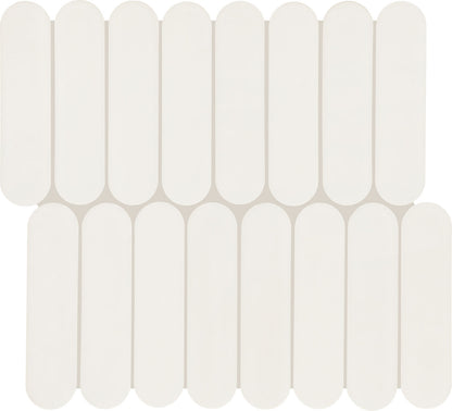 13x12 Artefino Element Oval Mosaic Solid-Color Matte Smooth Ceramic Tile