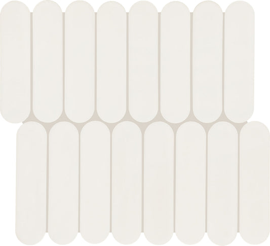 13x12 Artefino Element Oval Mosaic Solid-Color Matte Smooth Ceramic Tile