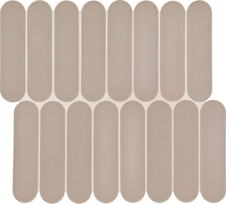 13x12 Artefino Element Oval Mosaic Solid-Color Matte Smooth Ceramic Tile