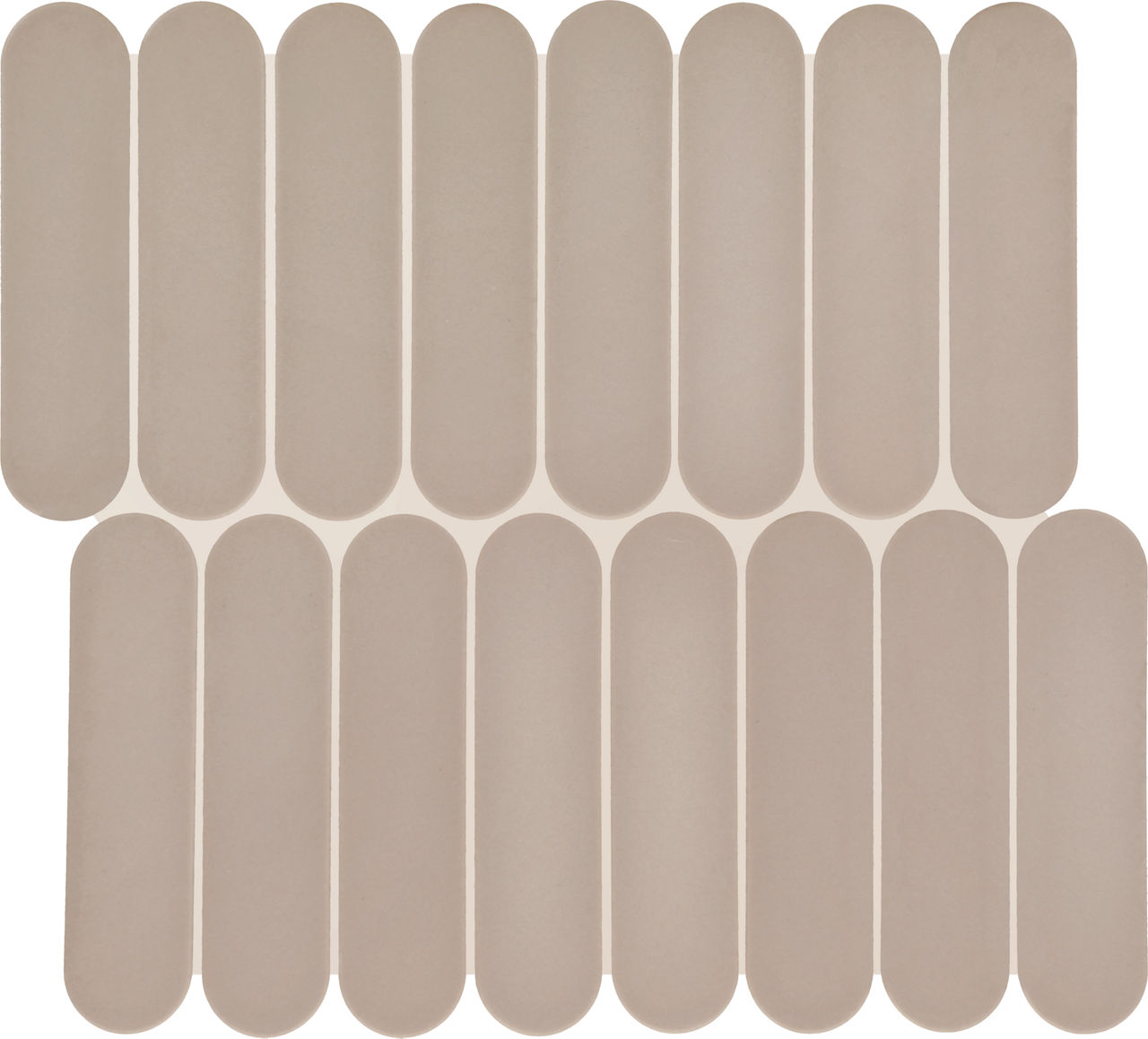 13x12 Artefino Element Oval Mosaic Solid-Color Matte Smooth Ceramic Tile