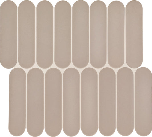 13x12 Artefino Element Oval Mosaic Solid-Color Matte Smooth Ceramic Tile