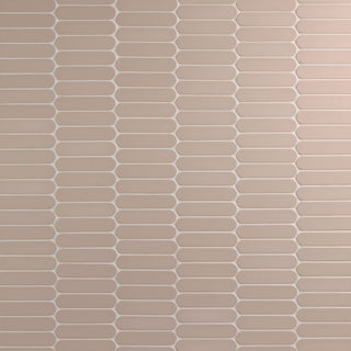 Light Tan - 13x12 Artefino Element Oval Mosaic Solid-Color Matte Smooth Ceramic Tile