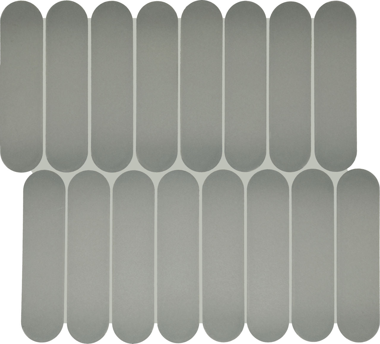 13x12 Artefino Element Oval Mosaic Solid-Color Matte Smooth Ceramic Tile