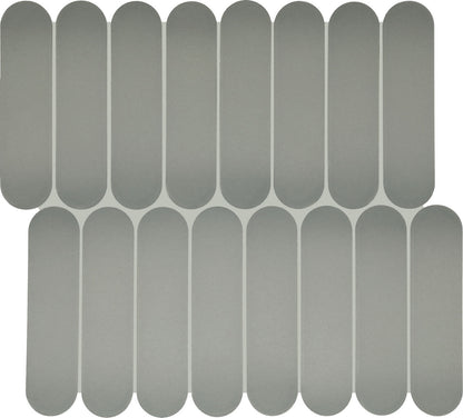 13x12 Artefino Element Oval Mosaic Solid-Color Matte Smooth Ceramic Tile