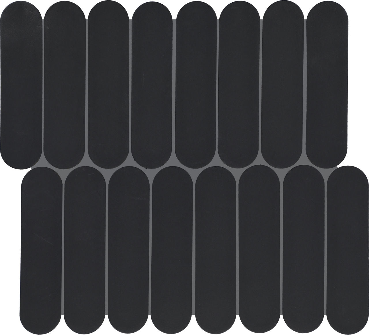 13x12 Artefino Element Oval Mosaic Solid-Color Matte Smooth Ceramic Tile