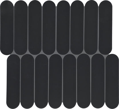 13x12 Artefino Element Oval Mosaic Solid-Color Matte Smooth Ceramic Tile